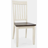 Decatur Lane Dining Chair in Brown & White (Set of 2)